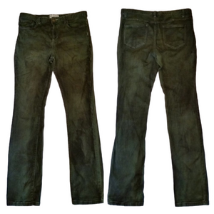 Free people dark mossy green tye dye jeans size 31 skinny